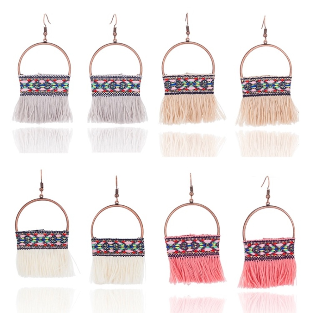 ‼️Boho Tribal Aztec Bohemian Tassel Earrings‼️